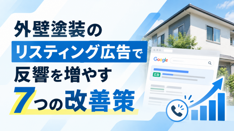外壁塗装のリスティング広告で反響を増やす7つの改善策