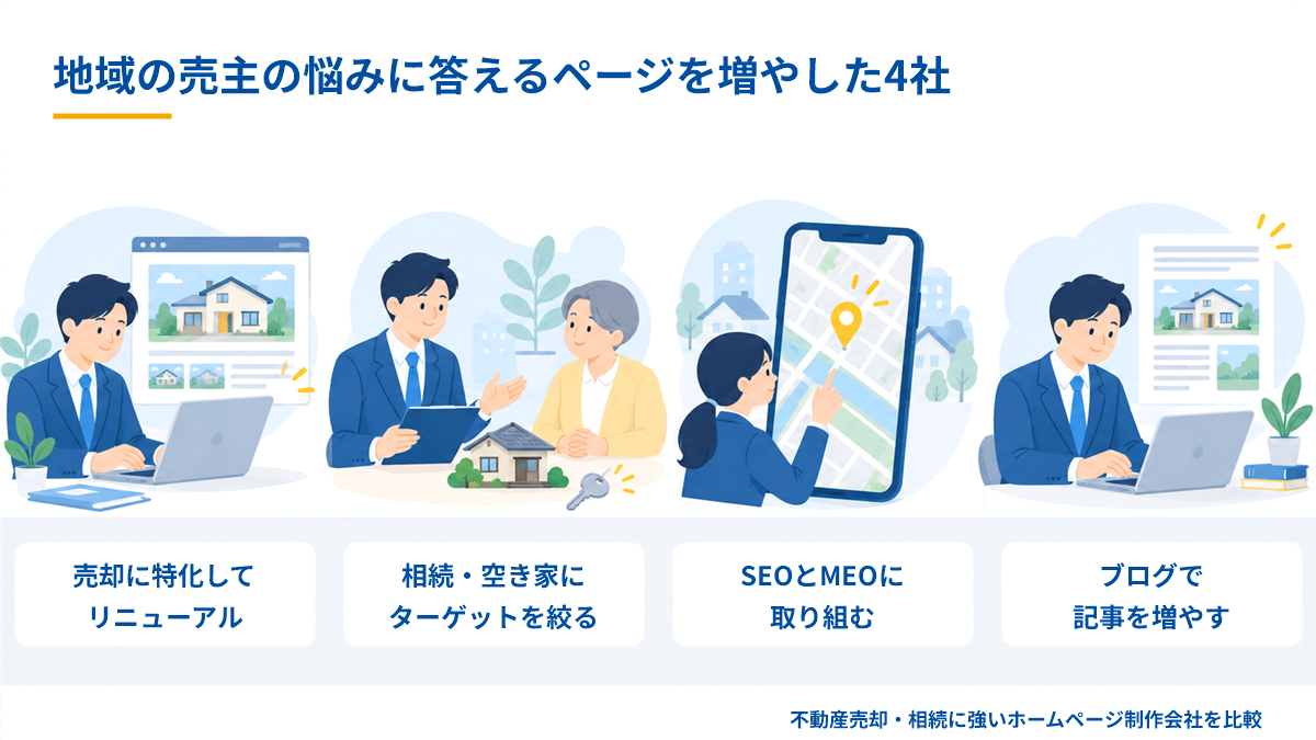 自社サイトから売却の相談が増えた不動産会社の取り組みのイメージ